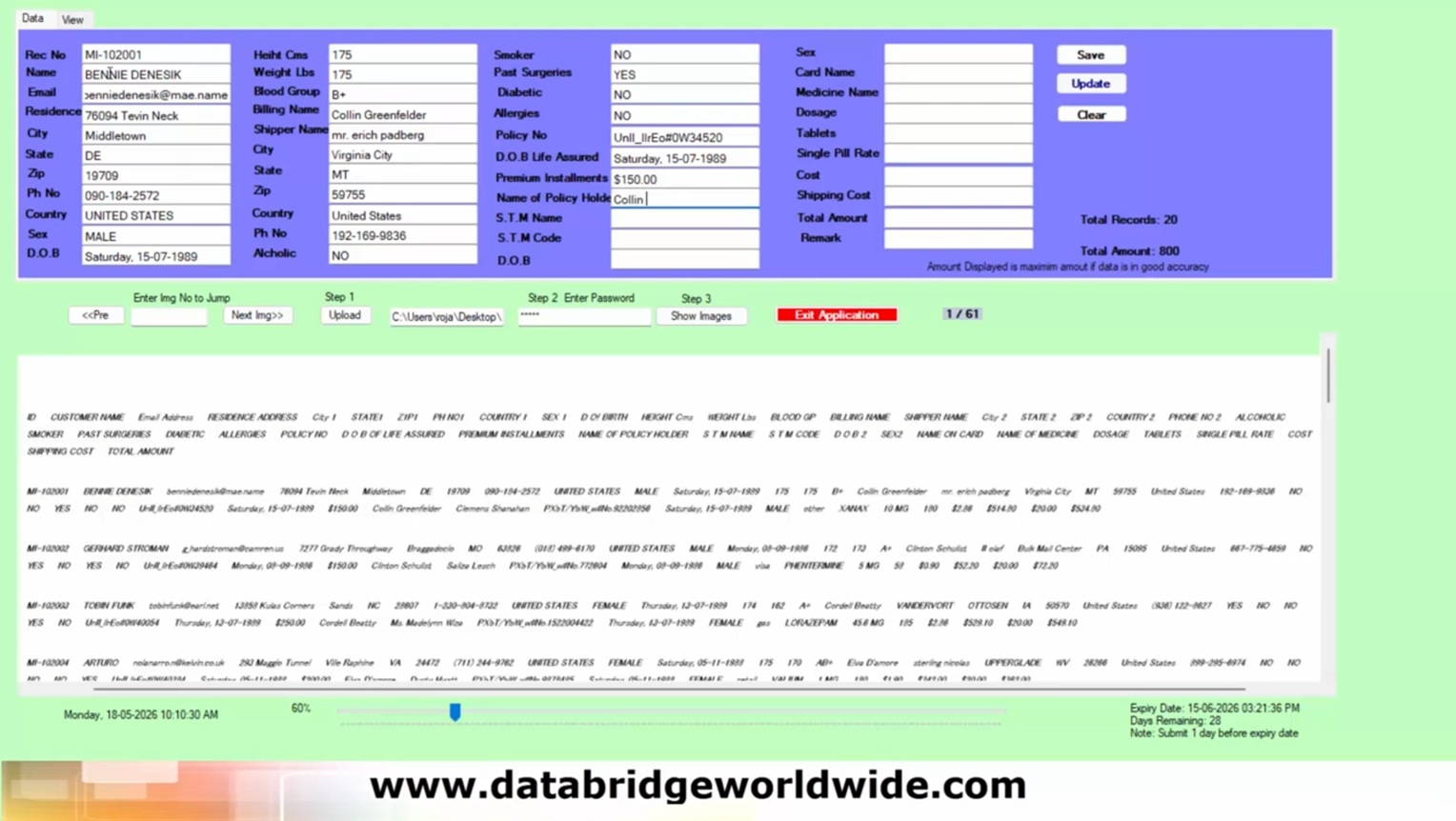 MI Demography Form Filling